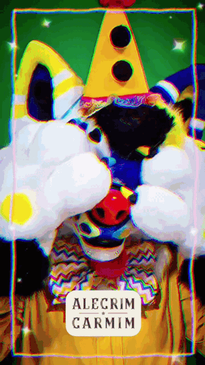 ⭐ Cube ⭐ – Punk Clown Wolf Mini Partial Fursuit by Alecrim Carmim