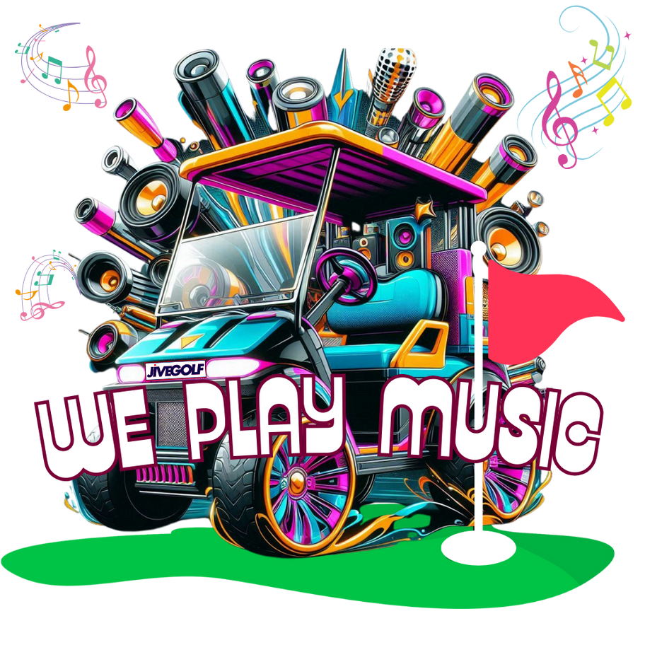 Graphic Golf T-Shirt: We Play Music