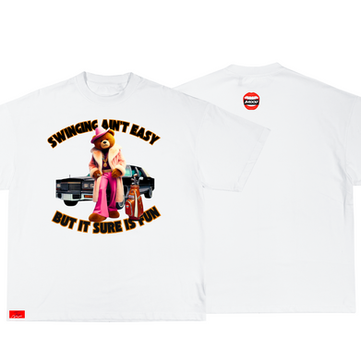 Graphic Golf T-Shirt: Swinging An't Easy