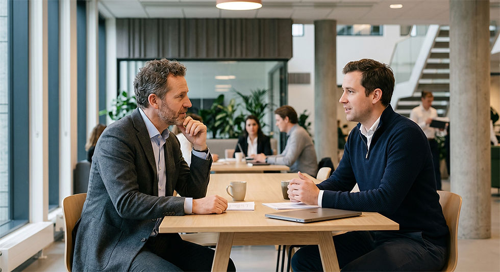 Legal Interim Manager in meeting