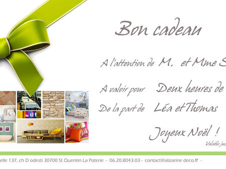 Bientôt Noël, pensez au bon cadeau déco!