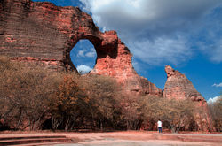 Pedra Furada no Parque Nacional da Serra da Capivara