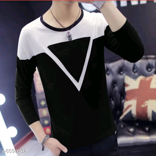 Thumbnail: Seven Rocks 100% Cotton Regular Fit Round Neck Full Sleeve Men's T-Shirt 