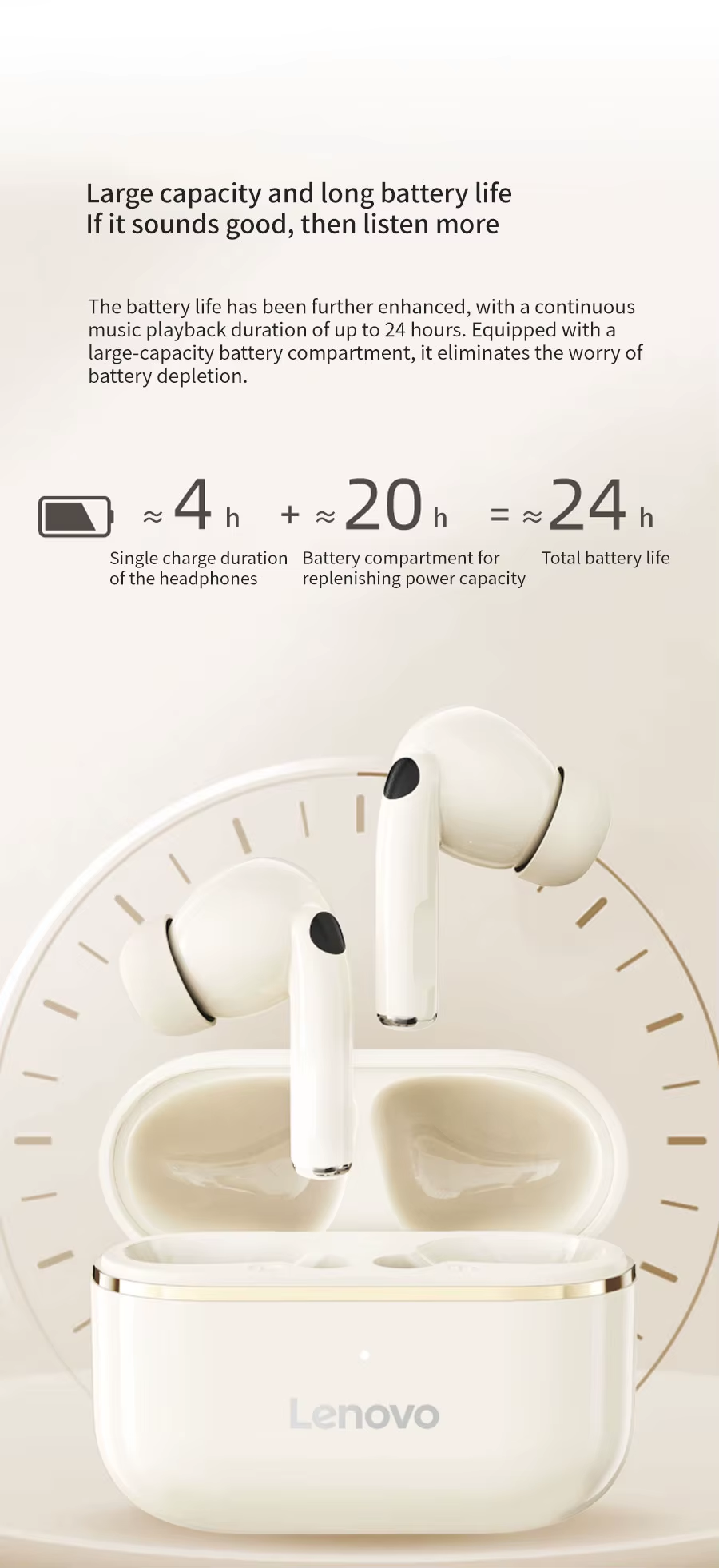 Thumbnail: Lenovo Wireless Bt5.4 Low Latency Earbuds with Mic Ear Design Headphones
