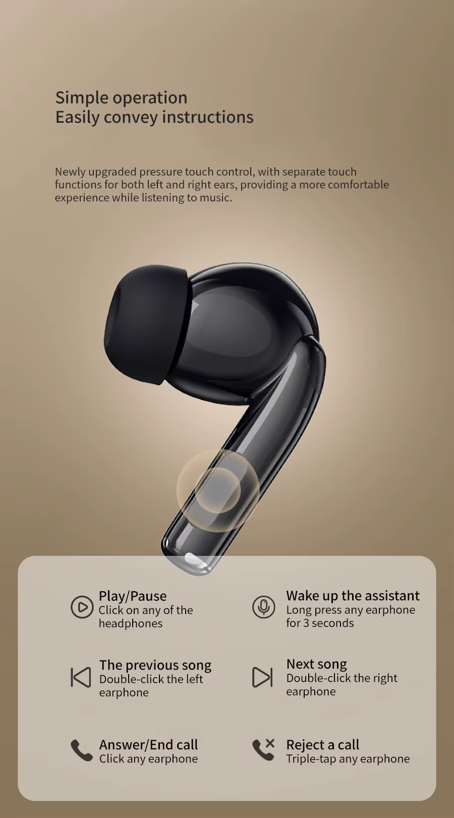 Thumbnail: Lenovo Wireless Bt5.4 Low Latency Earbuds with Mic Ear Design Headphones