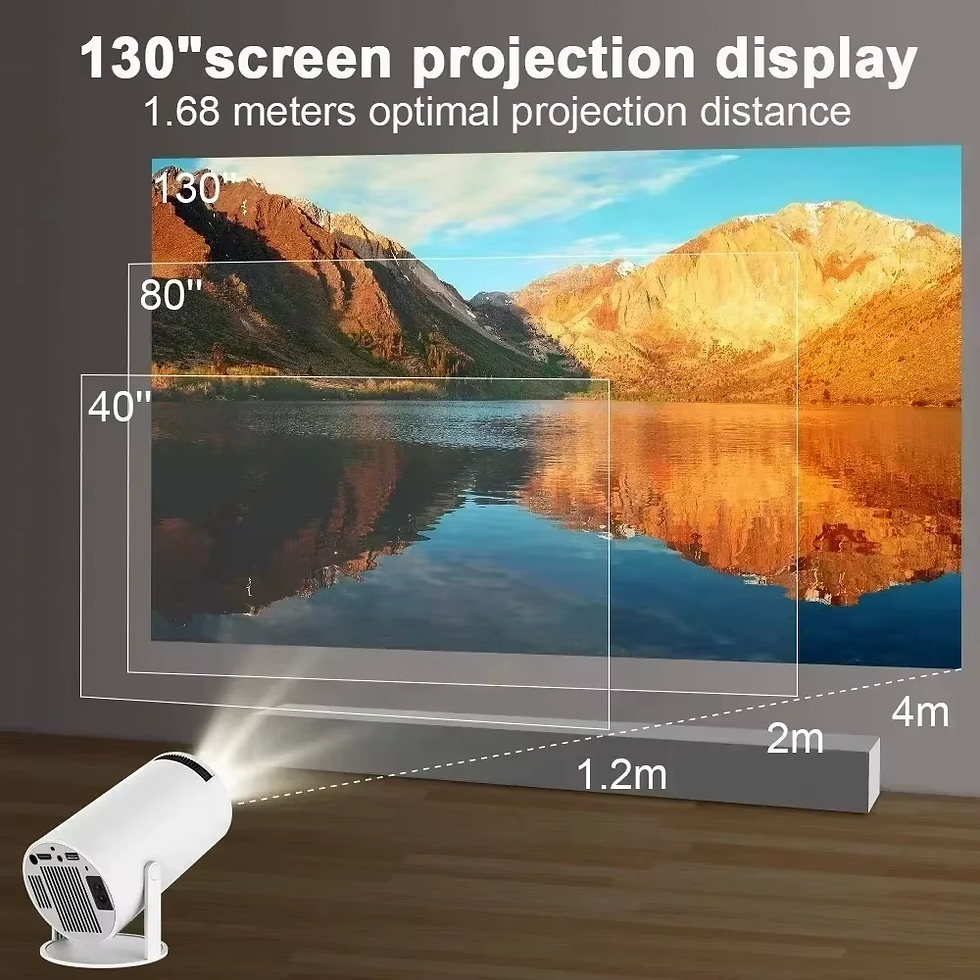 Thumbnail: Smart Home Projector HDR10 4K Supported Portable Mini Projector WiFi EU Plug