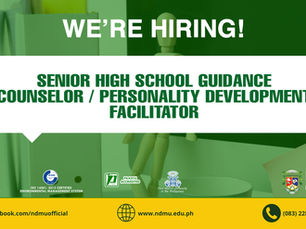 SENIOR HIGH SCHOOL GUIDANCE COUNSELOR / PERSONALITY DEVELOPMENT FACILITATOR