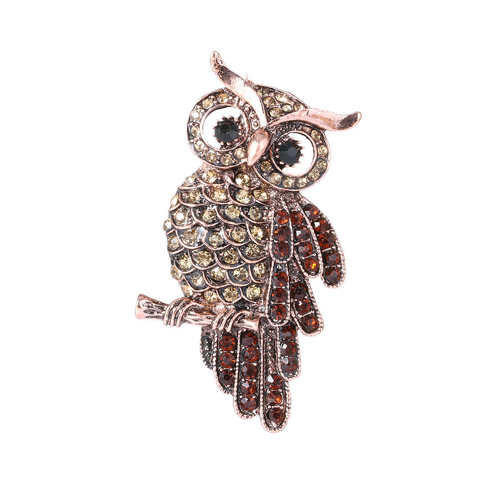 Thumbnail: Solo Owl Rhinstone pin brooches