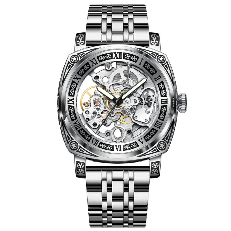 Thumbnail: GLENAW Men's Luxury Waterproof Stainless Steel Watch