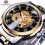 Thumbnail: FORSINING 349 Men's Mechanical Watch Round Skeleton
