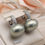 Thumbnail: S&Z DESIGN New Fashion Bread Round Big Pearl Dangle Earrings For Women Wedding J