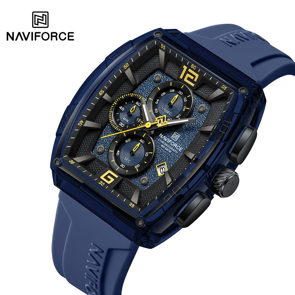 Thumbnail: Naviforce 6101 NF6101 Luxury Business Original Quartz Wristwatches for Men Montr