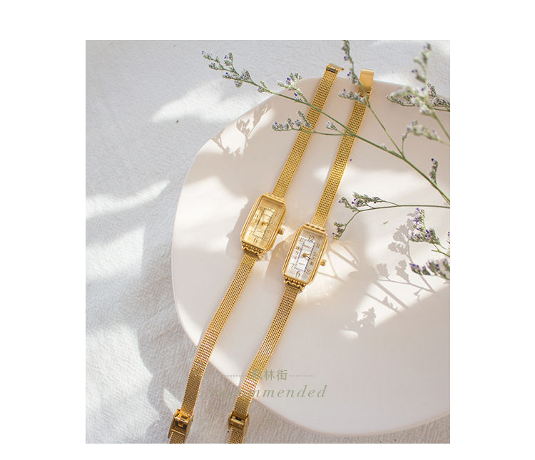 Thumbnail: Women's watch Japanese style retro rectangular dial small and exquisite watch