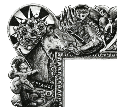 Bord haut et gauche du cadre Bemberg