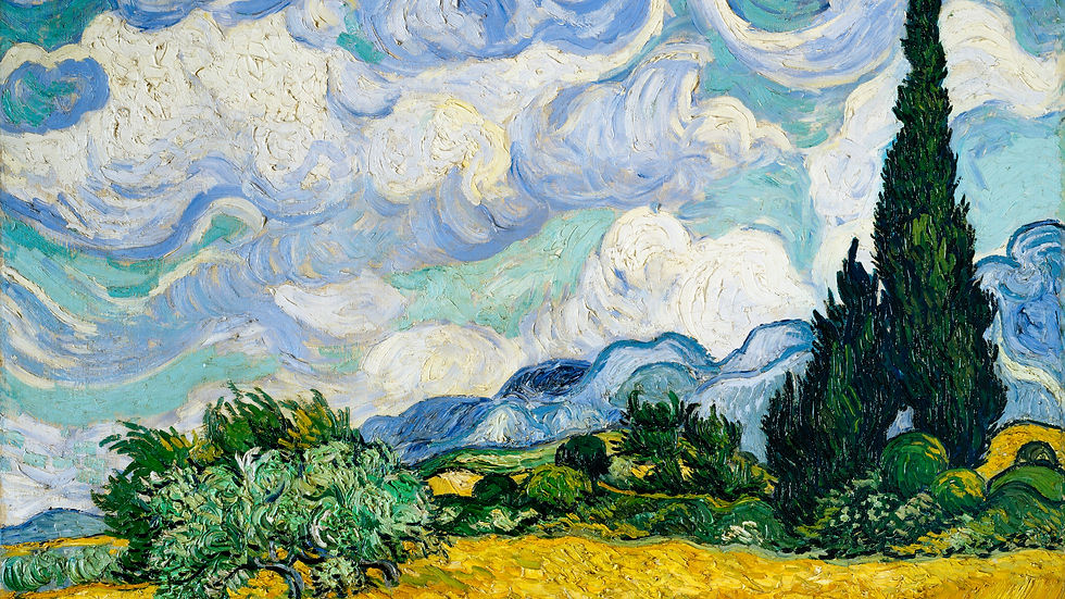 Thumbnail: Wheat Field with Cypresses Vincent van Gogh (Cross Stitch Pattern)