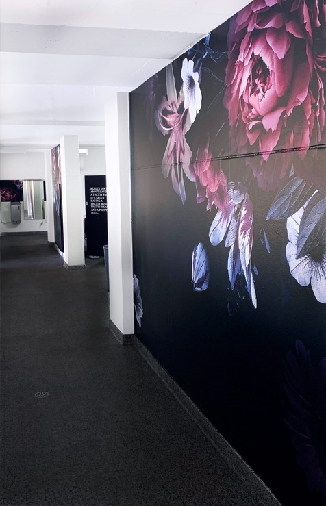 Beverly Hills Girls bathroom wall wrap 1 - edugrafix