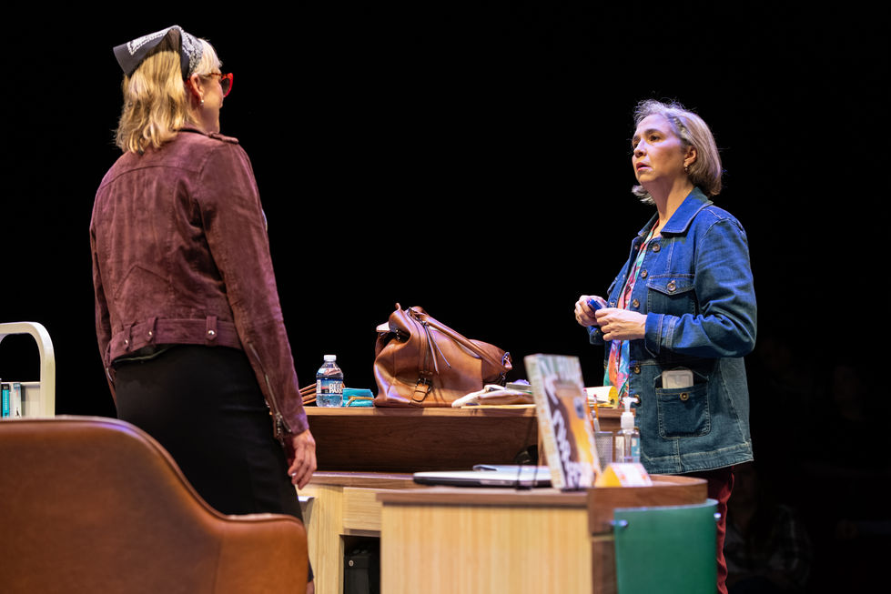 6. Kate Eastwood Norris (The Librarian) and Holly Twyford (The Mother) in BAD BOOKS at Rou