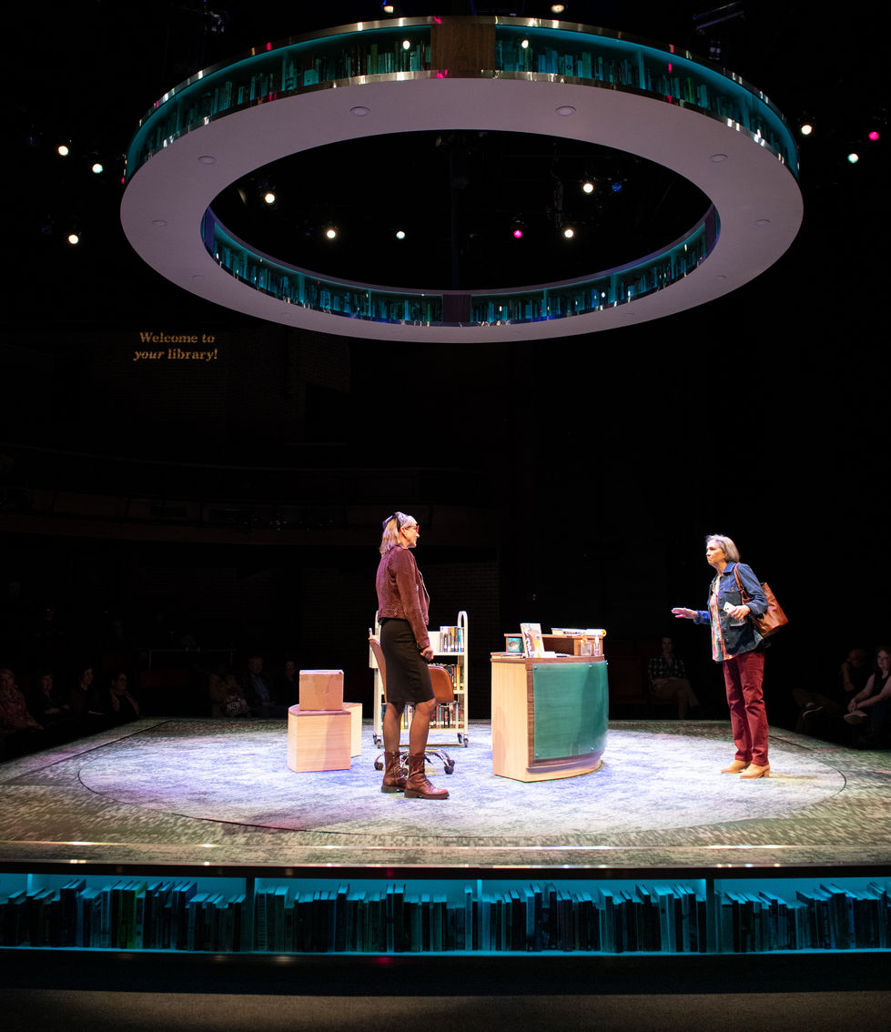 7. Kate Eastwood Norris (The Librarian) and Holly Twyford (The Mother) in BAD BOOKS at Rou