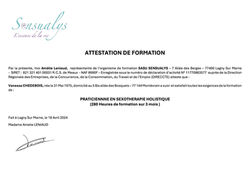 ATTESTATION DE FORMATION SENSUALYS SEXO