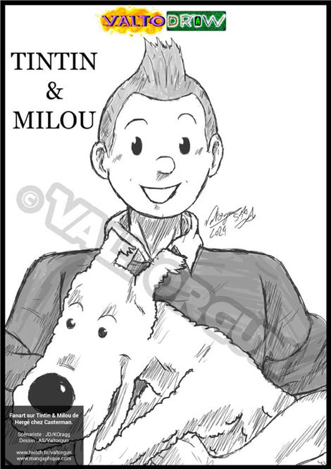 Tintin & Milou-Portrait-croquis+tx©t2