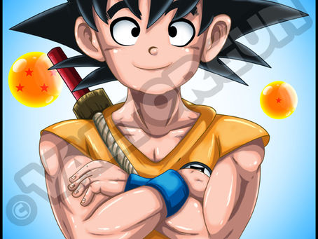Illustration fanart Son Goku (adolescent)-2024.
