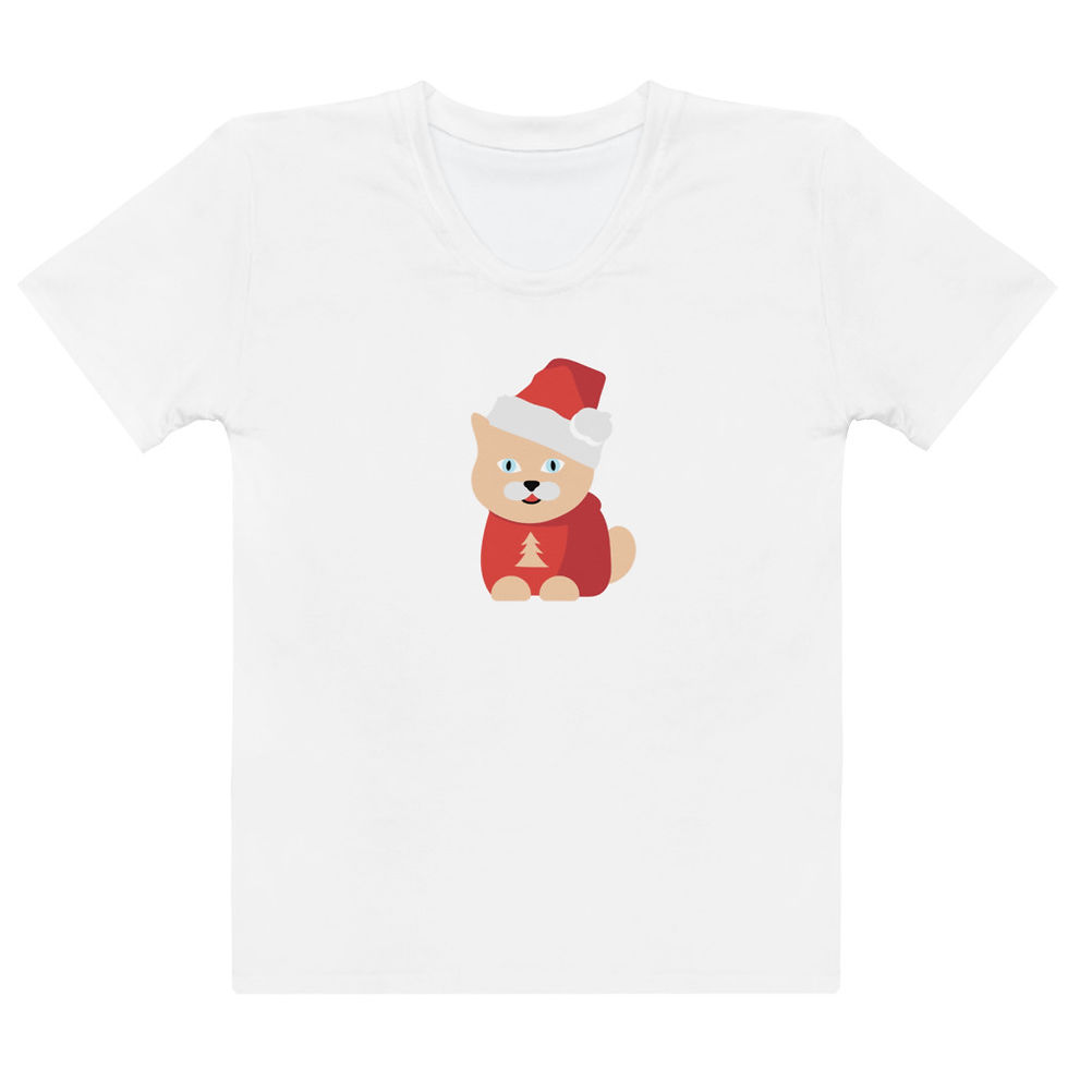 Women’s Cotton Crew Neck T-Shirt Holiday Theme