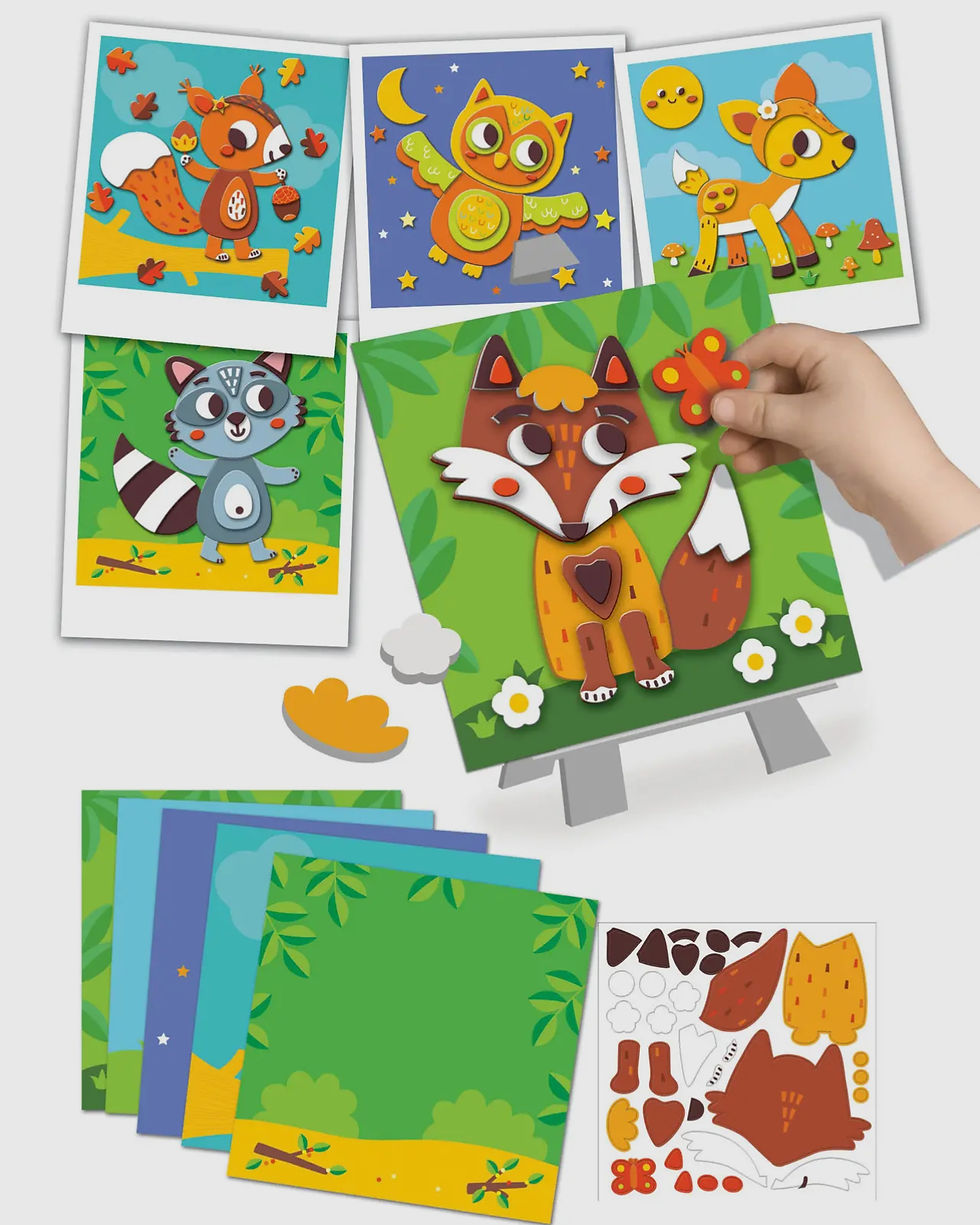Thumbnail: Portrait en relief - Animaux de la forêt