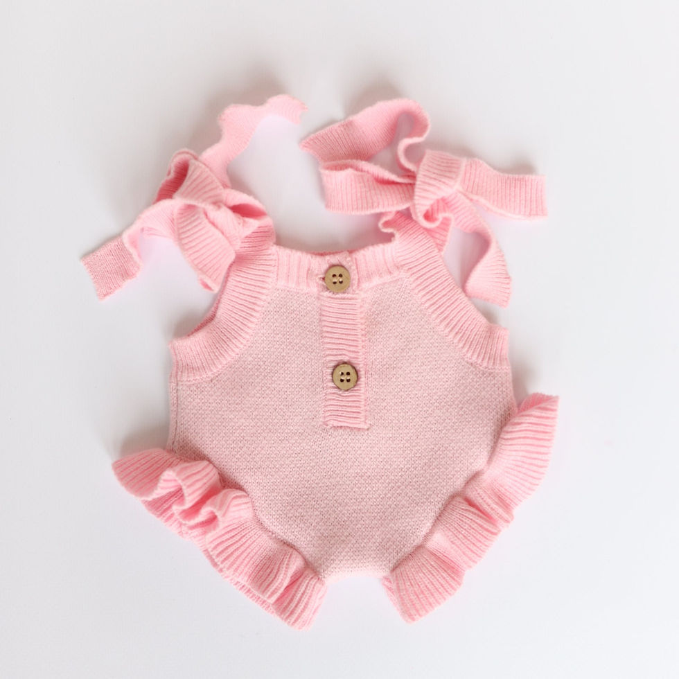 Thumbnail: Combinaison Poupée — Tricot Tulipe Rose