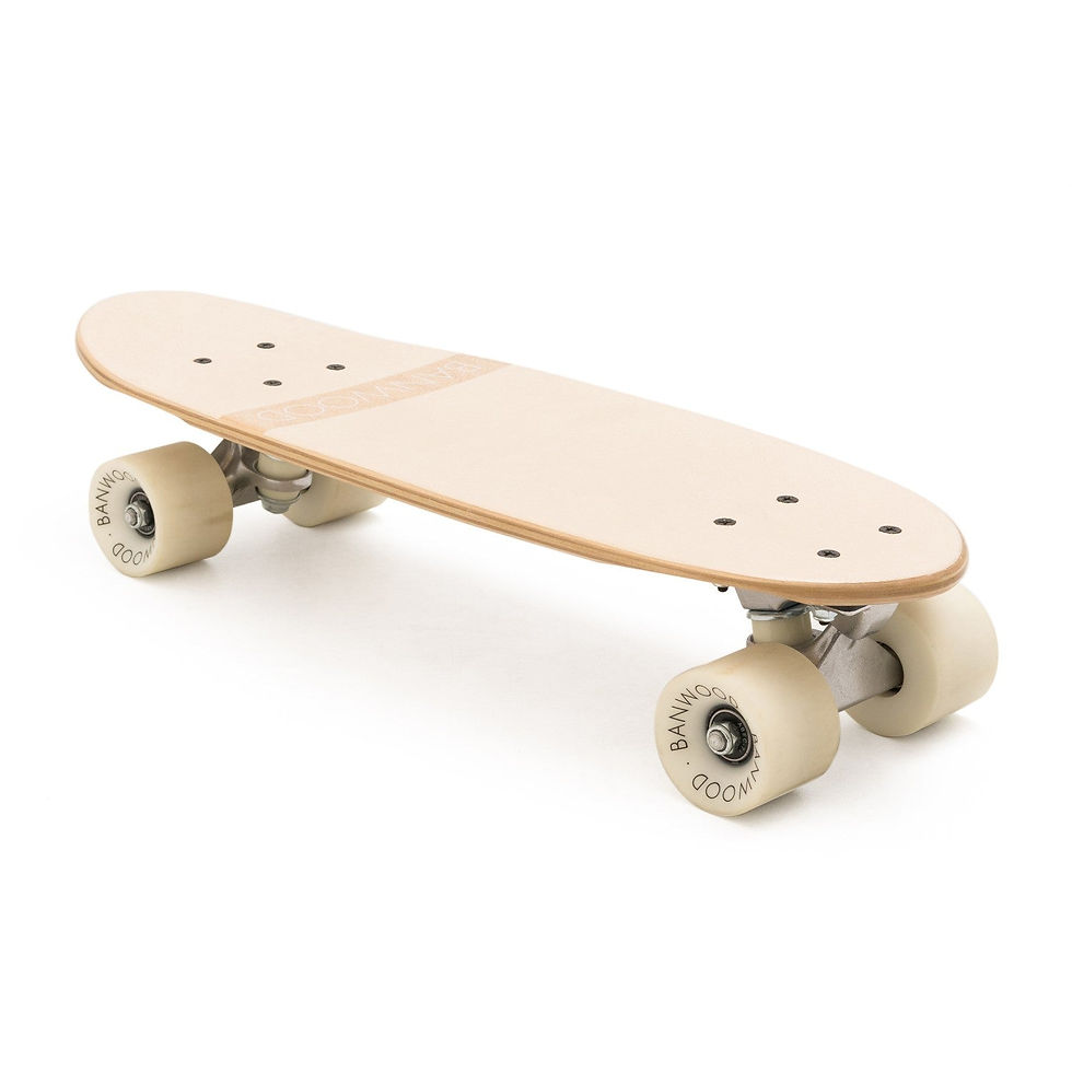 Thumbnail: Skateboard - Design rétro - Crème - BANWOOD