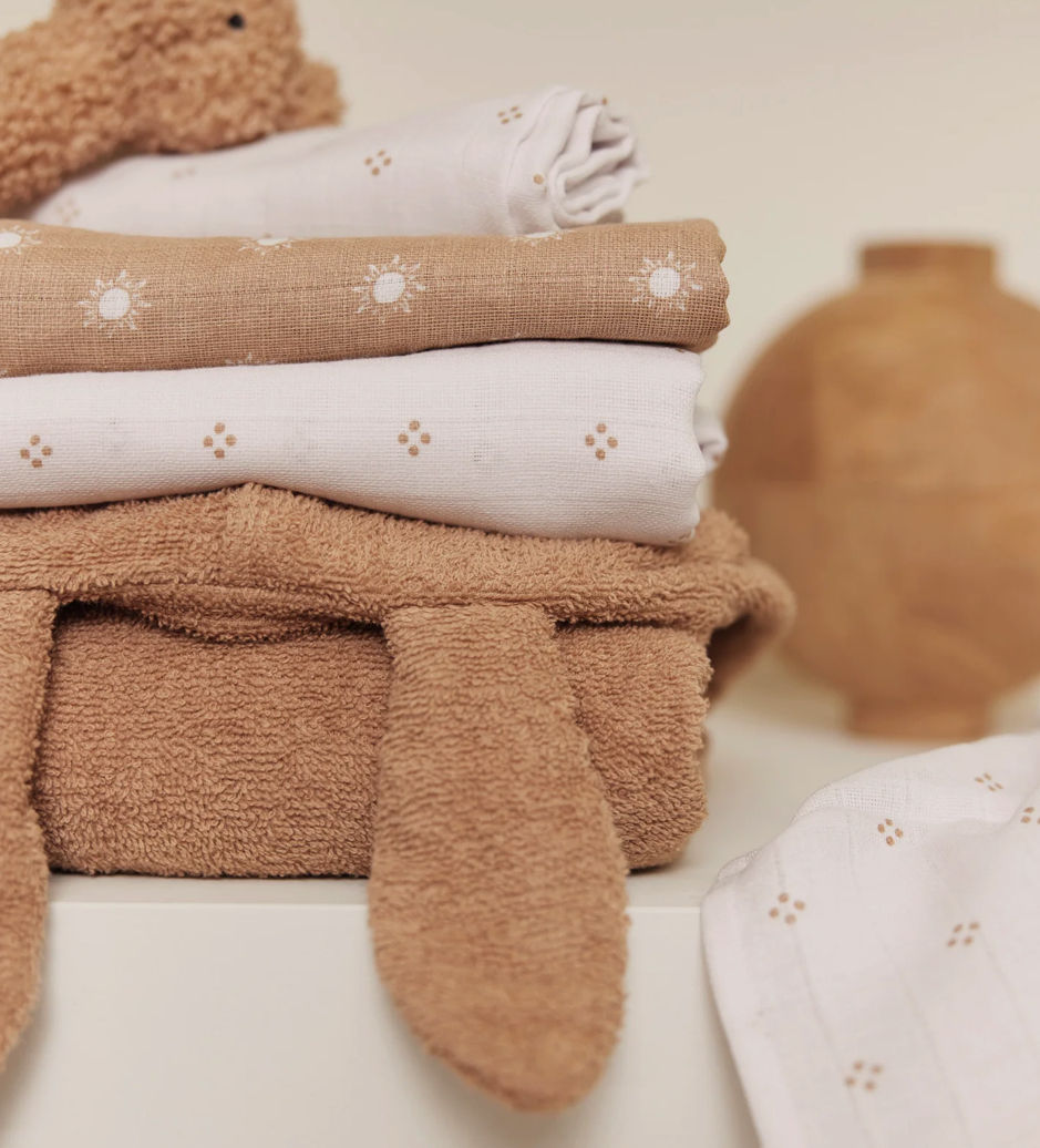 Miniature : Peignoir de Bébé Jollein — Nougat · Éponge 100% coton · 1-4 ans