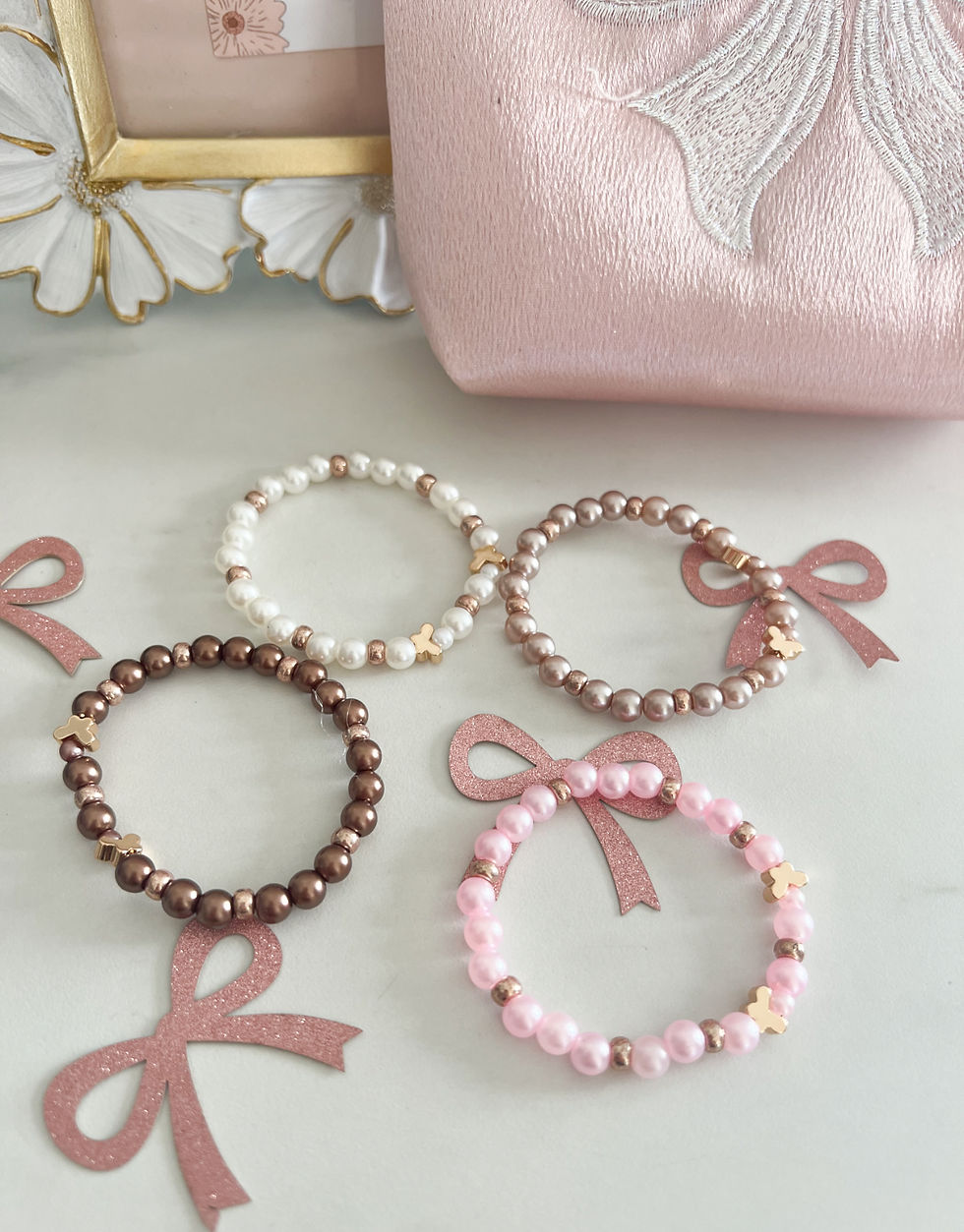 Miniature : Bracelet - papillon irisé Taupe