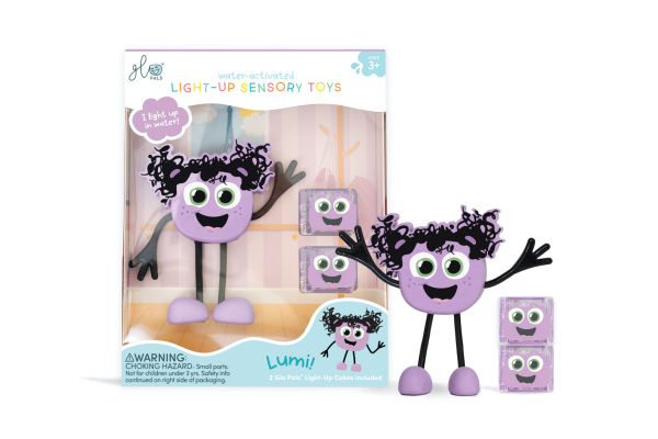 Glo Pals - Personnage Lila + 2 cubes lumineux violets