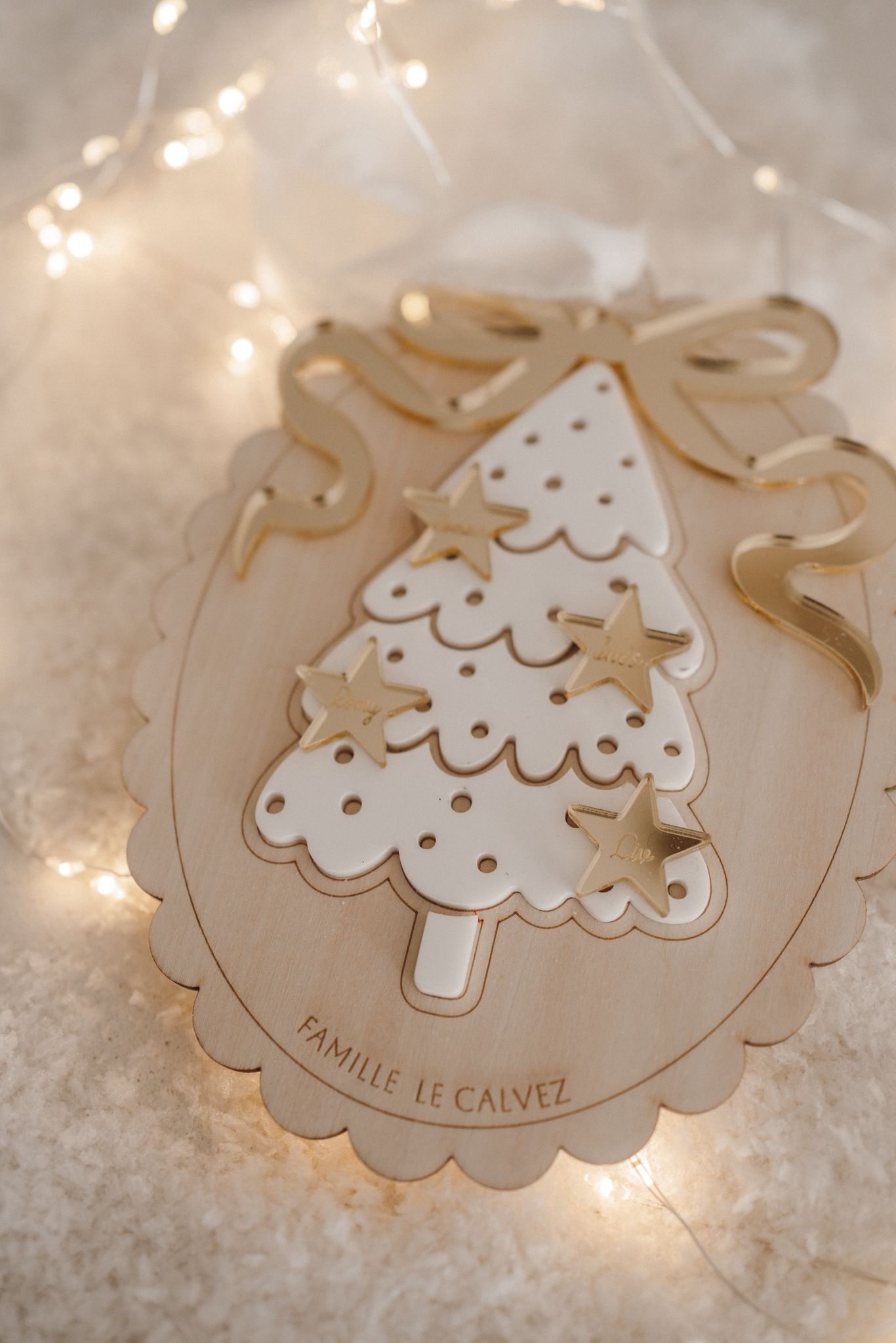 Suspension Sapin de Noël Personnalisée - Famille