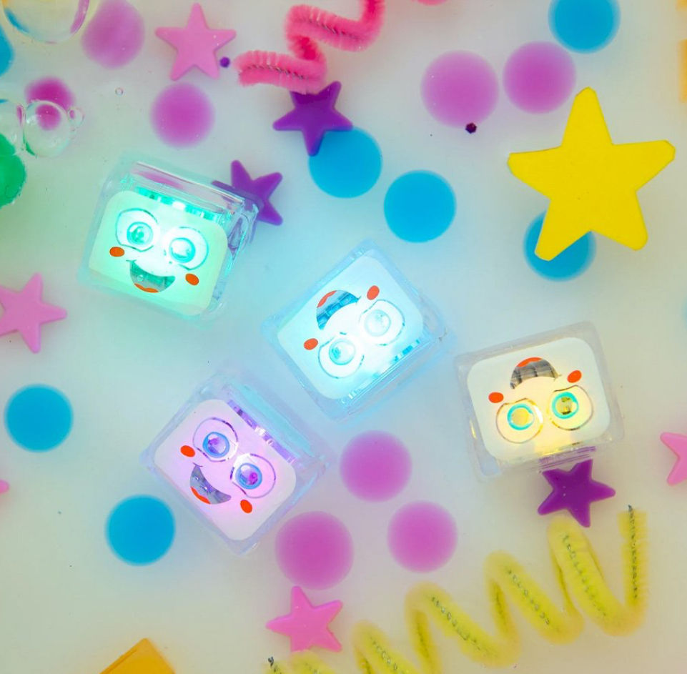 Thumbnail: 4 cubes Party Lumineux - blanc 