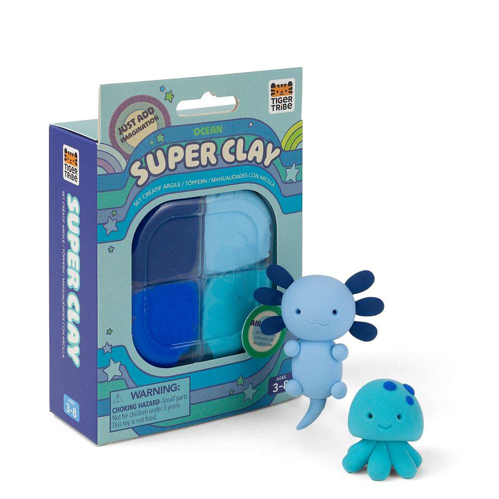 Thumbnail: Pâte à Modeler Séchage à l'Air Super Clay - Ocean (Bleus)