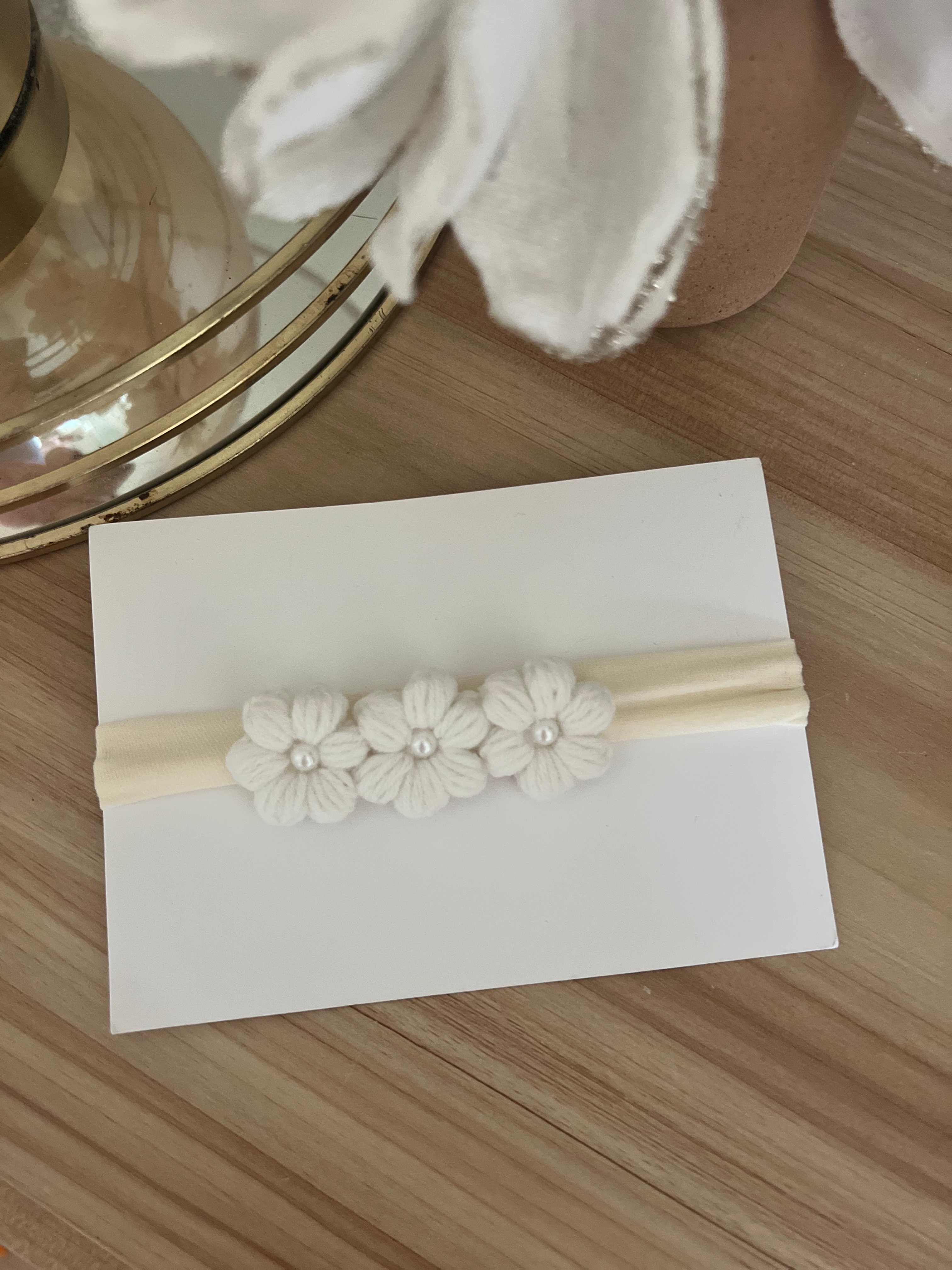 Bandeau nylon - Daisy blanc