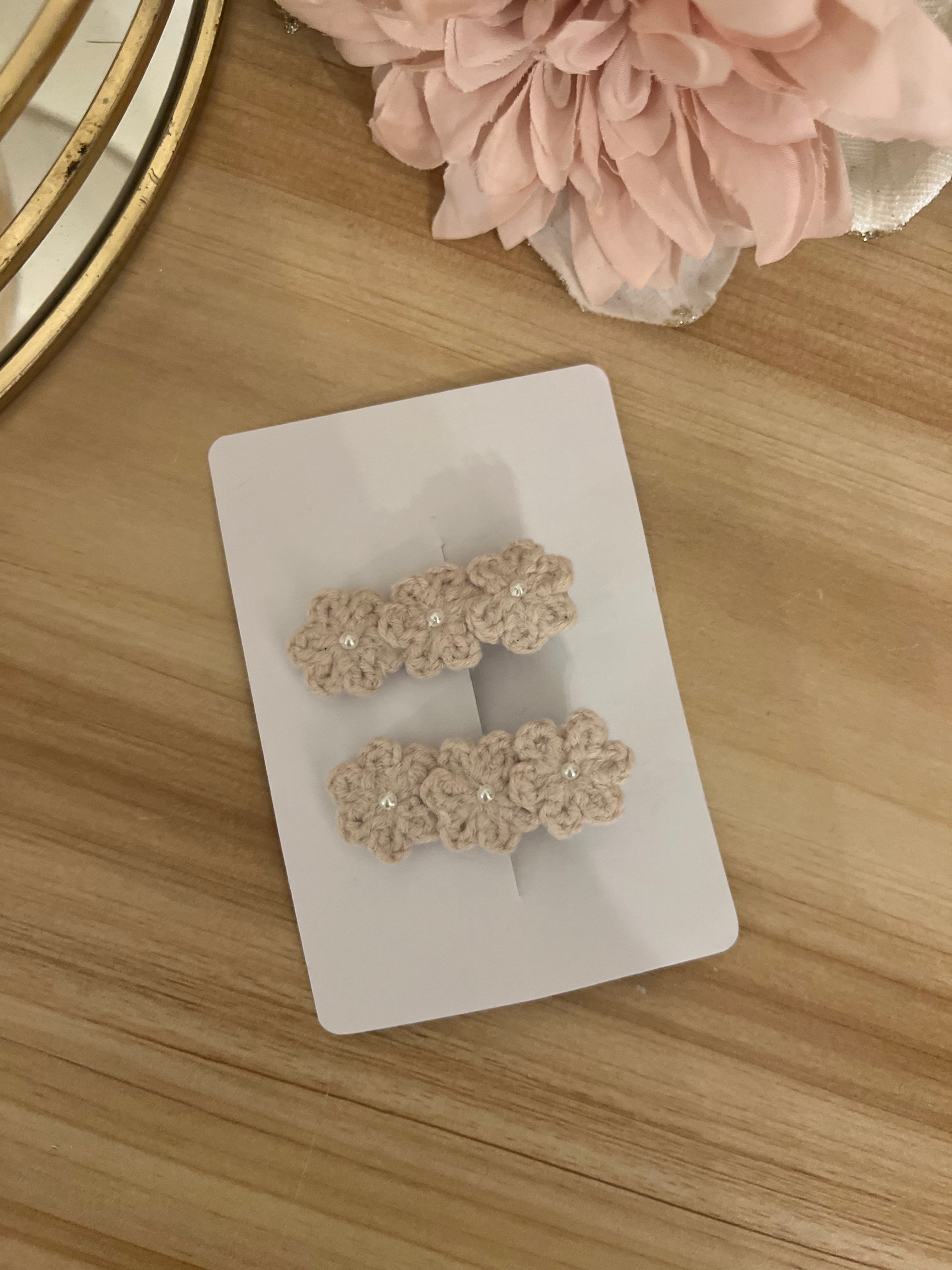 Barette x1 - Pearl rose