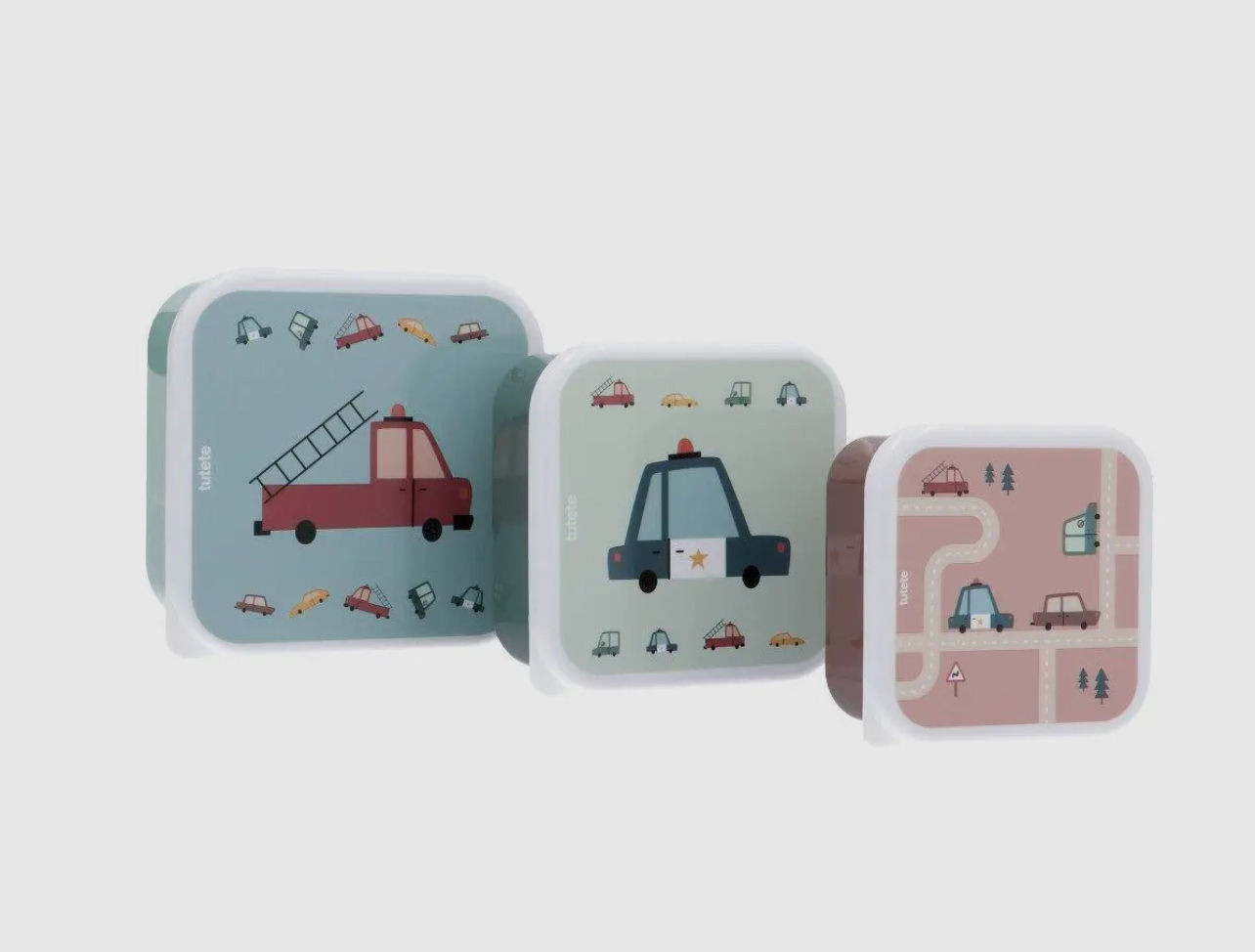 Lot x3 Boites à goûter - Petite Voitures