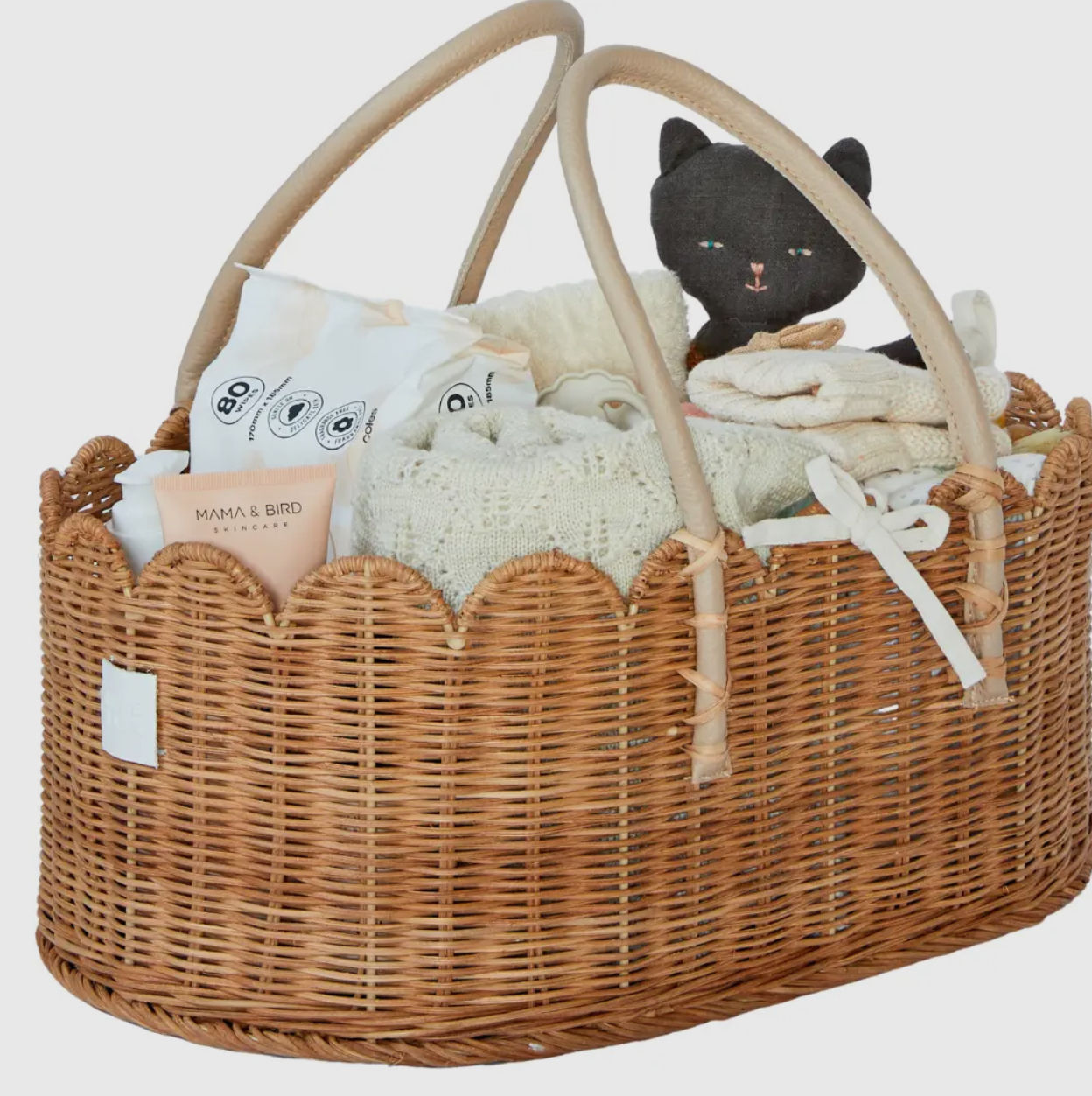 Panière festonnée - Mocca