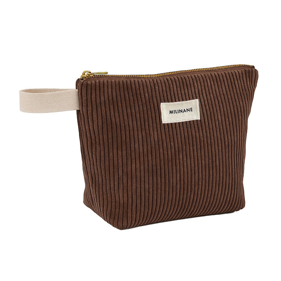 Miniature : Grande Trousse de Toilette - Velours Chocolat