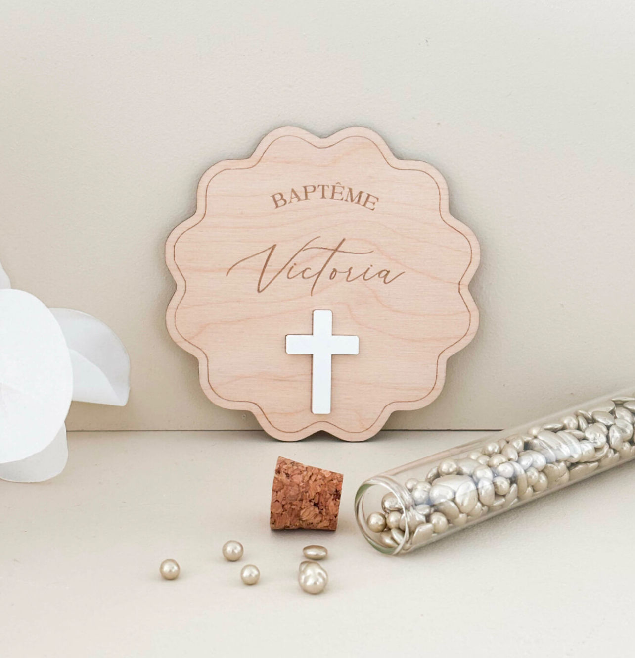 Faite part - Croix ondulé (lot de 10)