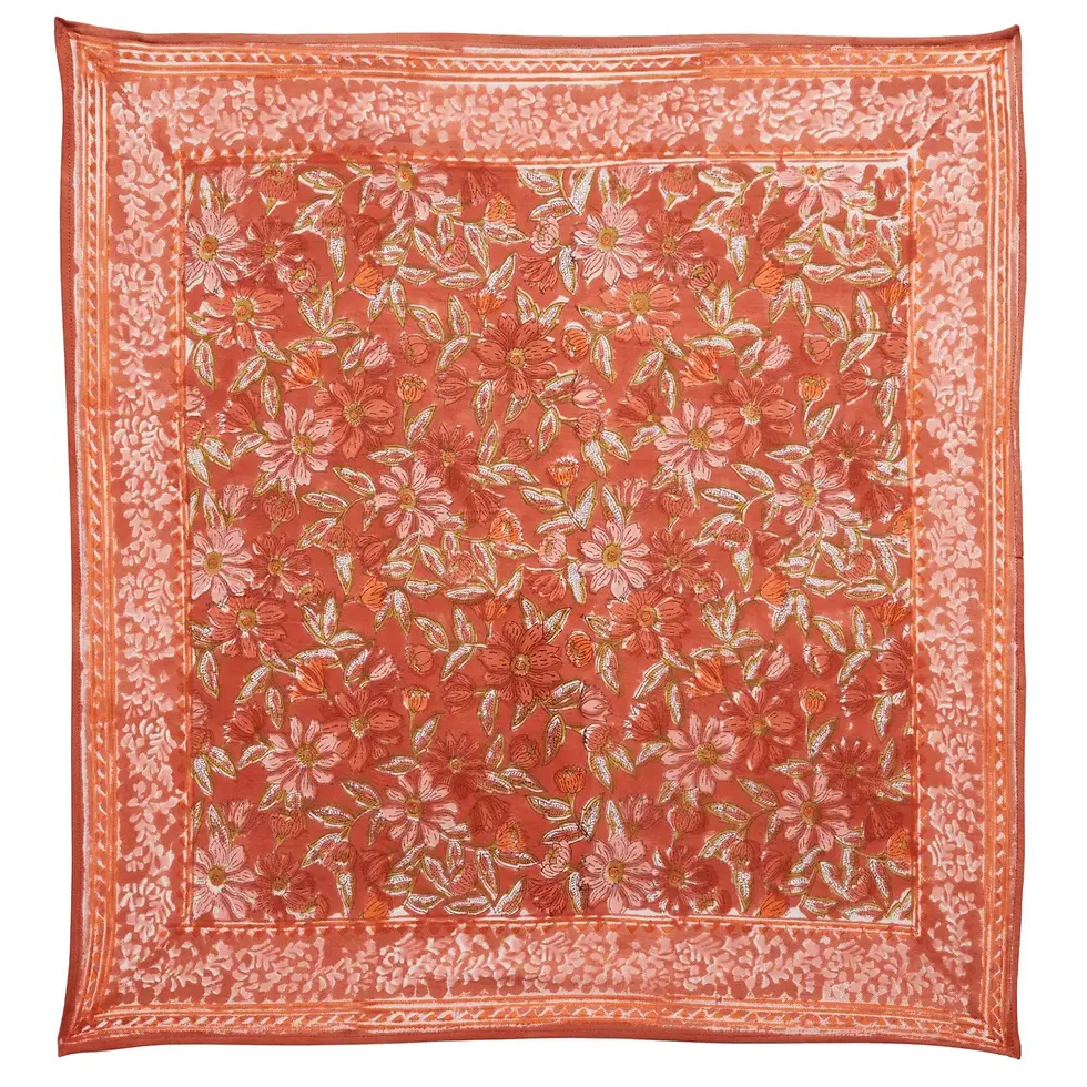 Miniature : Foulard Fleurs Indiennes — Lucette Pink
