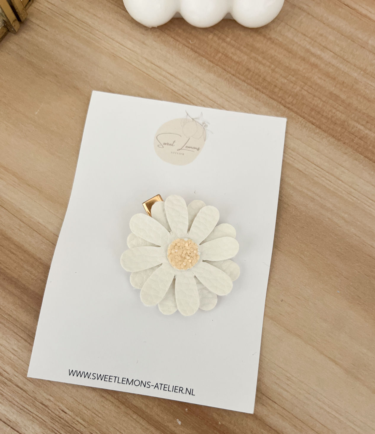 Barrette aligator- Jaune glitter