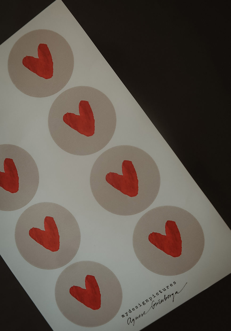 Miniature : Planche de Stickers - Cœurs Rouges
