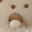 Miniature : Coussin velours Daisy blanc - S
