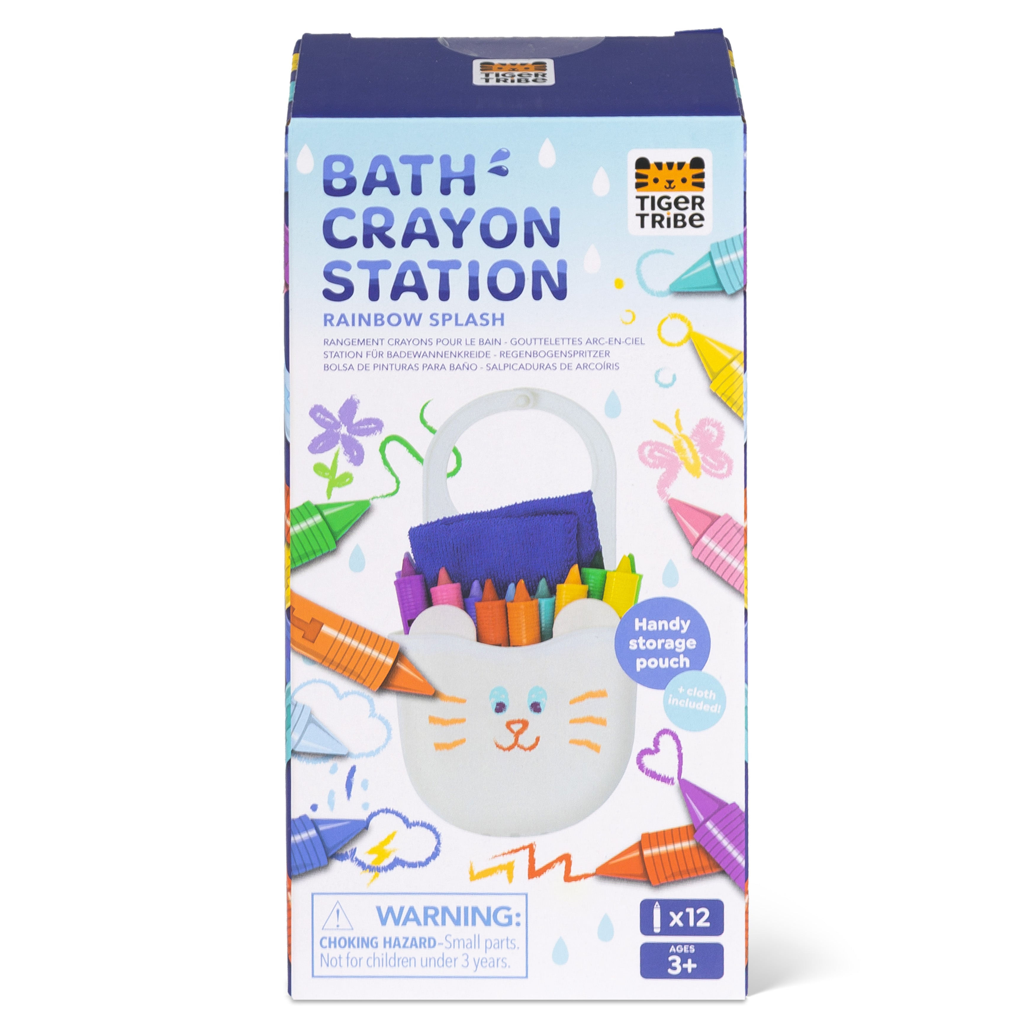 Crayons de Bain et Pochette de Rangement - Bath Crayon Station Rainbow Splash