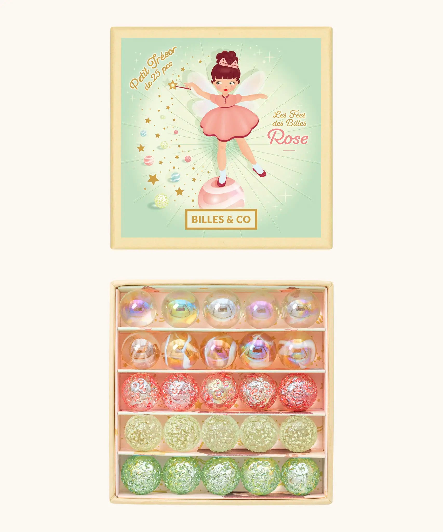 Petit Coffret de Billes - Trésor de la Fée Rose