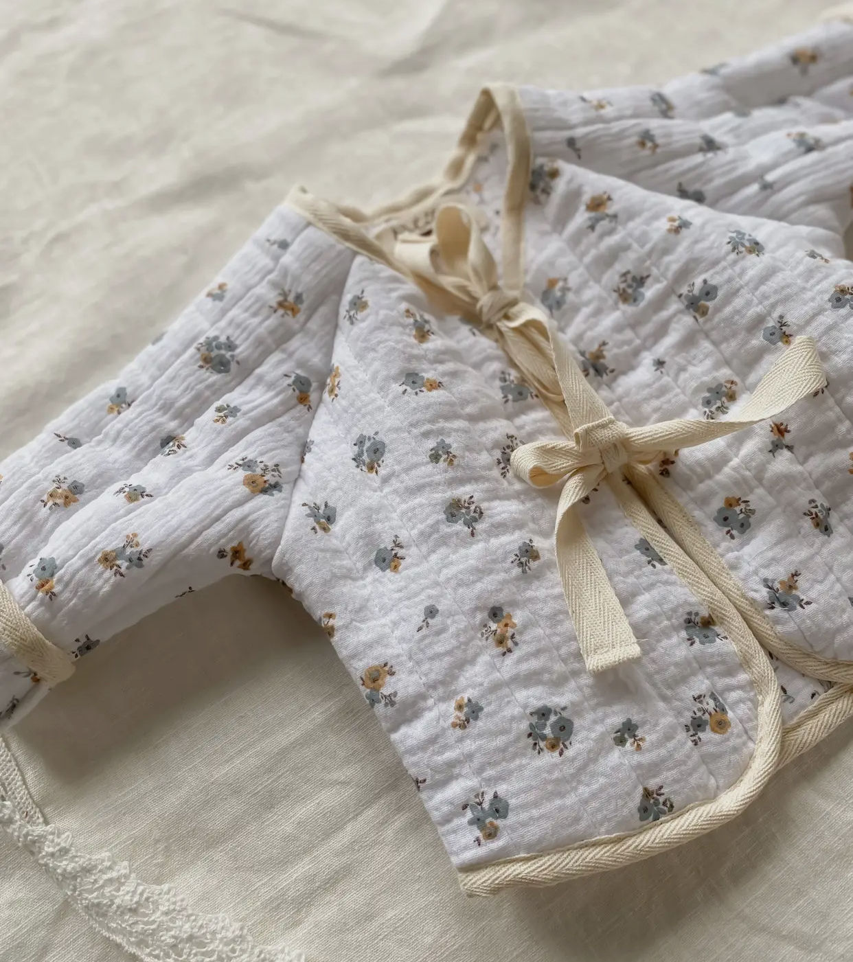 Veste - Fleurs bleues