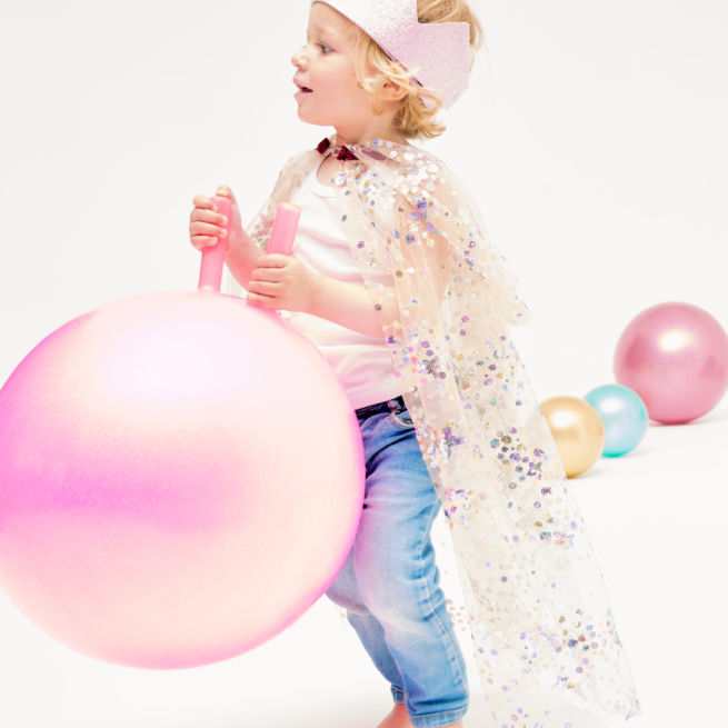Thumbnail: Ballon Sauteur Pailleté - Rose
