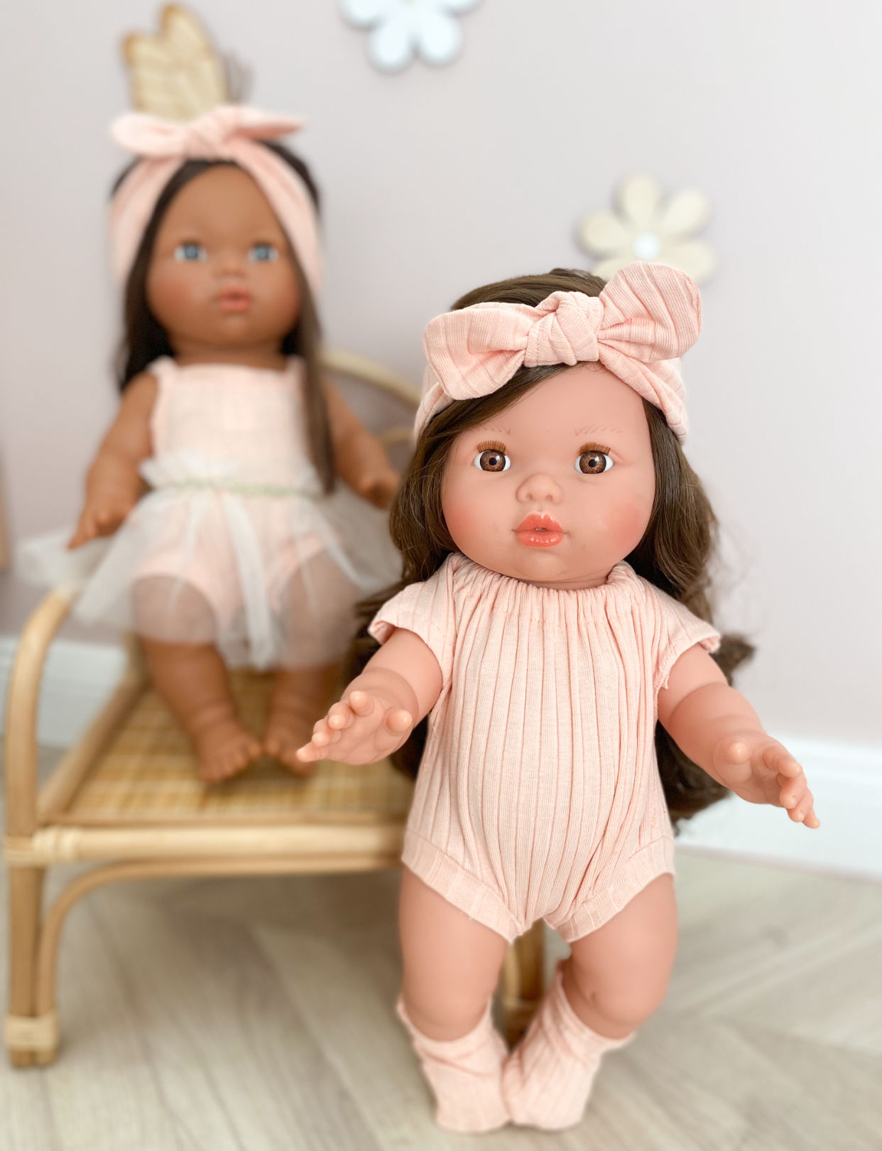 Ensemble 3 pièces - jersey cotelé Rose